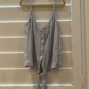 Blue and white stripped top